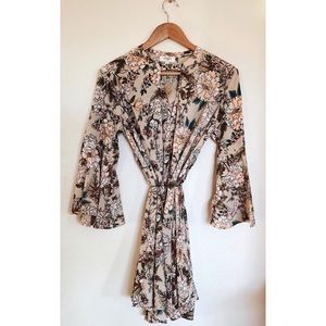 Bell Sleeve Floral Dress